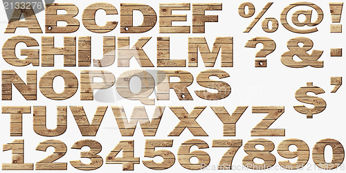 Image of Wooden alphabet isolated on white
