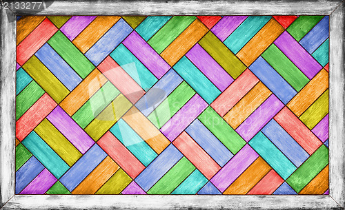 Image of Color wooden parquet background