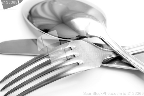 Image of Spoon, knife and fork