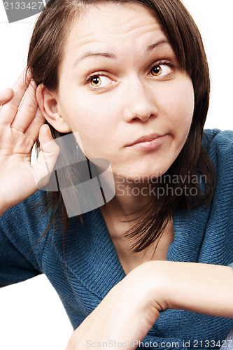 Image of Woman listening