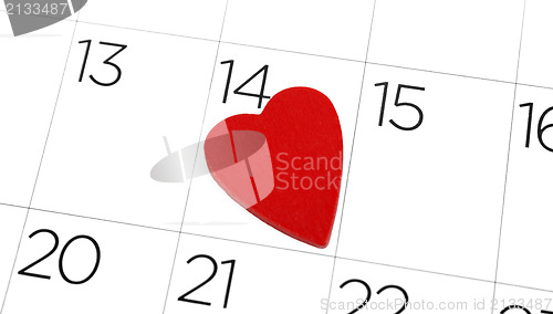 Image of Valentines day calendar 