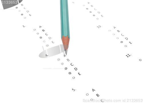 Image of Pencil and test paper 