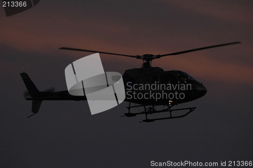 Image of Nightwork, helicopter in profile