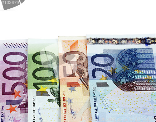 Image of Euro banknotes money 