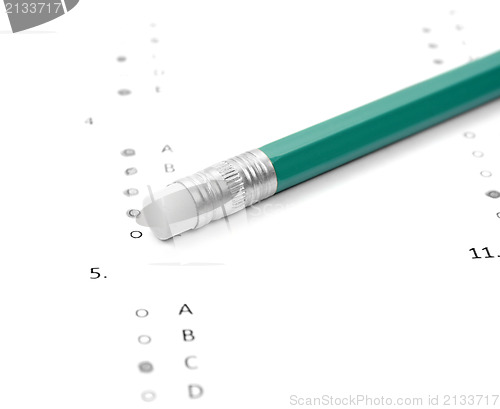 Image of Pencil and test paper 