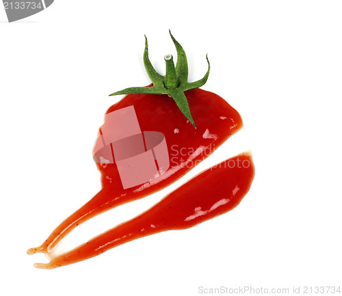 Image of Ketchup drop concept