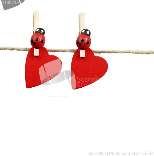 Image of Two hearts on a rope 