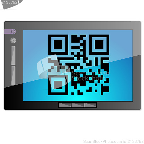 Image of Tablet with QR code 