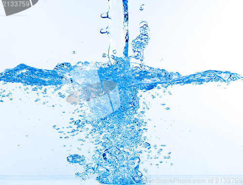 Image of Stream of Water Falling into the Water