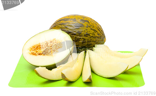 Image of Green Melon with Slices