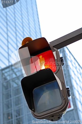 Image of Traffic light in a city