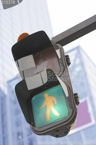 Image of Traffic light in a city