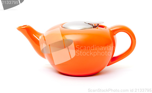 Image of Orange Ceramic Teapot