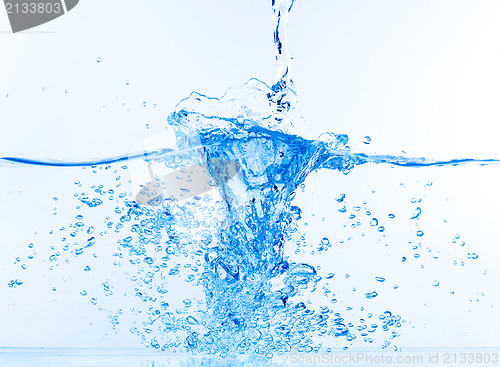 Image of Stream of Water Falling into the Water