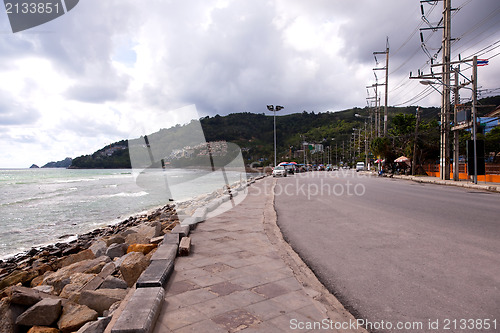 Image of The road from Patong to Phuket. Editorial only.