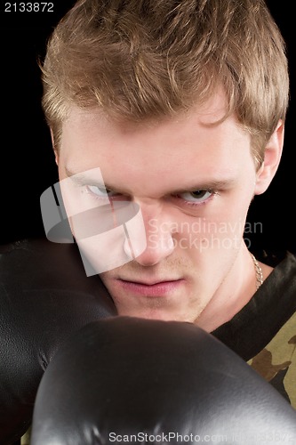 Image of Closeup portrait of angry man