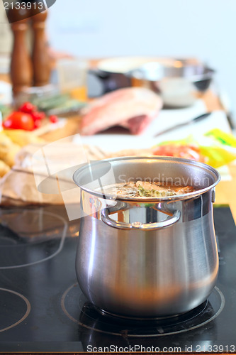 Image of Saucepan with soup