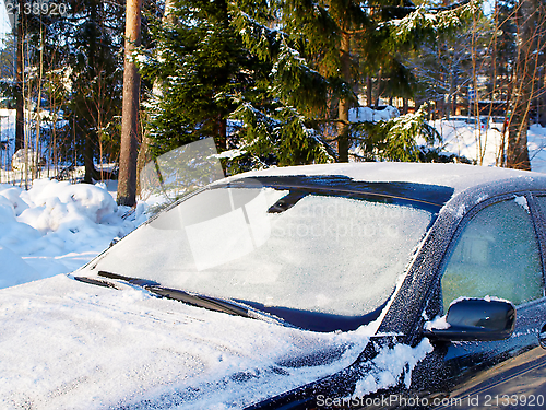 Image of Frost on car wind shield