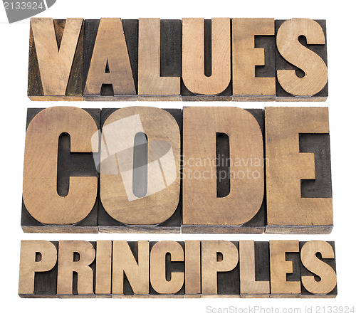 Image of values, code, principles