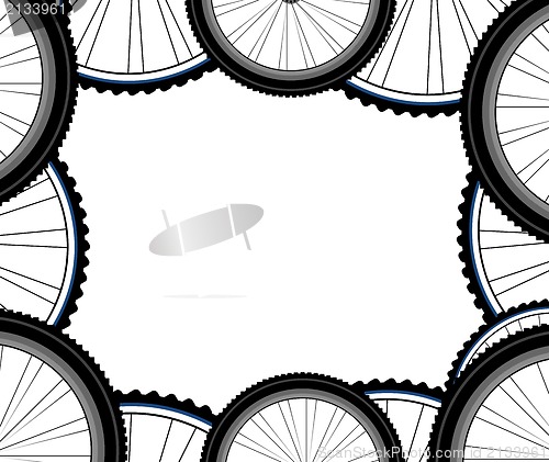 Image of Seamless bicycle wheels pattern
