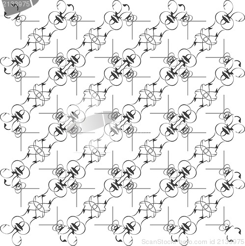 Image of Abstract seamless monochrome pattern