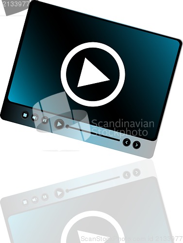 Image of Media player interface with play button