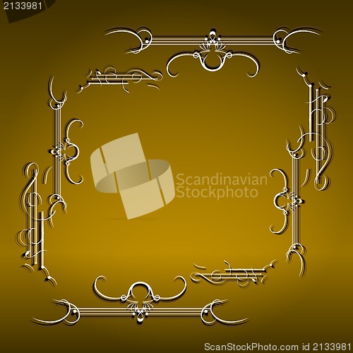 Image of Vintage background, antique, victorian gold ornament, baroque frame, beautiful old paper