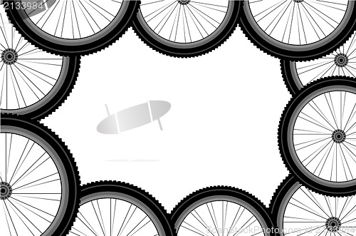 Image of Seamless bicycle wheels pattern