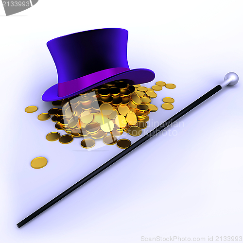 Image of hat full of coins