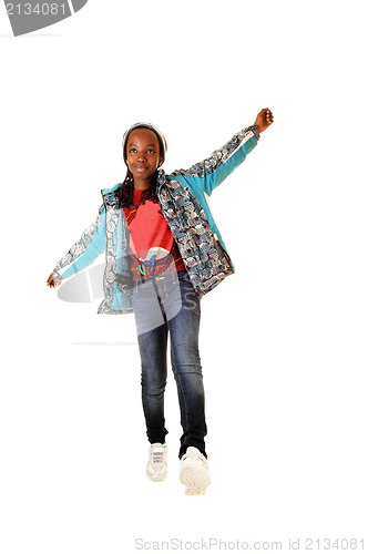 Image of Black girl dancing.