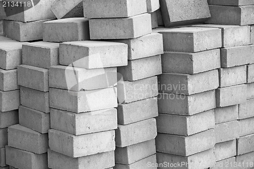 Image of Silicate grey paving bricks in stacks