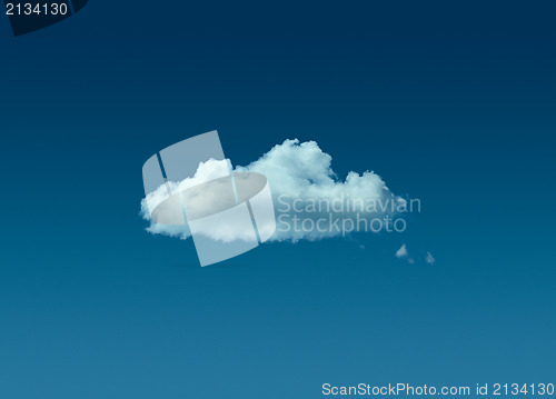 Image of Lonely cloud in blue sky