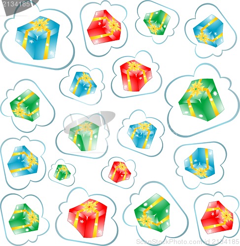 Image of Gift boxes seamless pattern