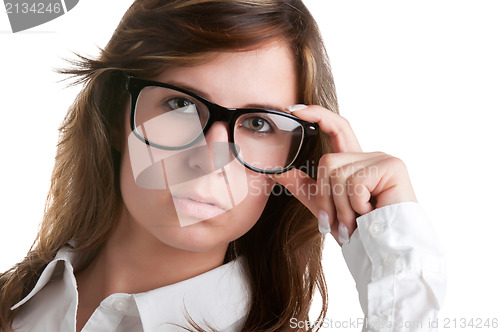 Image of Woman Wearing Glasses