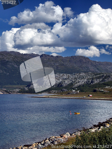 Image of Mountain landscape and a sea bay