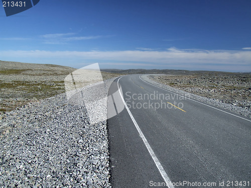 Image of Road among rocky plains in Norway