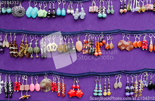 Image of handmade decorative earring jewelry sale fair 