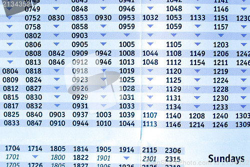 Image of Timetable