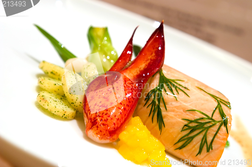 Image of Steamed Salmon stuffed with Bok Choy