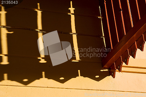 Image of hole and reflex in  a  terrace