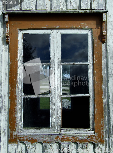 Image of Vintage window with peeling paint
