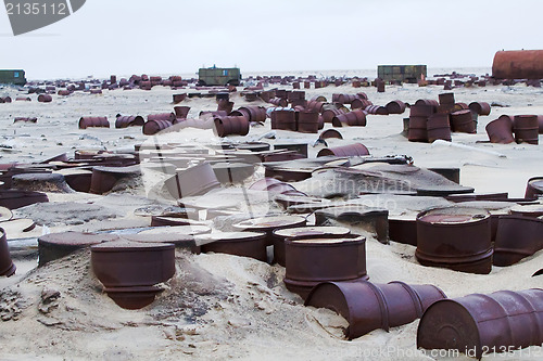 Image of  drums on Arctic coast