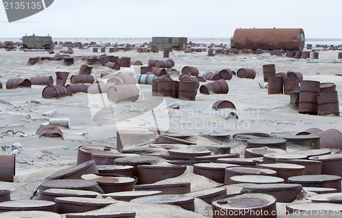 Image of  drums on Arctic coast