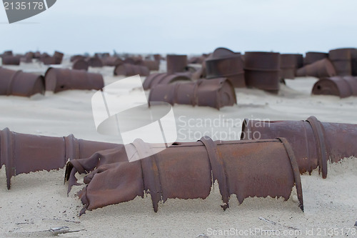 Image of  drums on Arctic coast