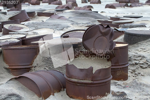 Image of  drums on Arctic coast