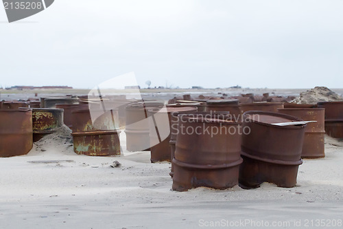 Image of  drums on Arctic coast