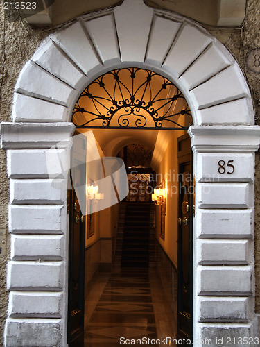 Image of House entrance - door and hallway