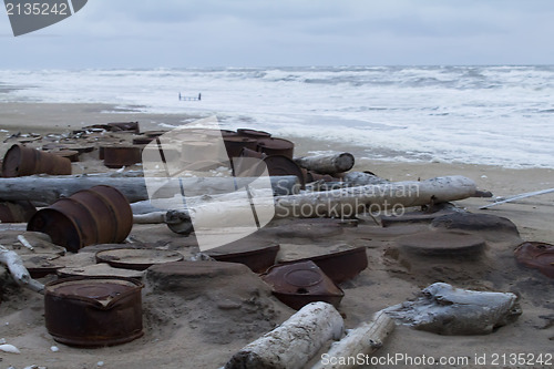 Image of  drums on Arctic coast