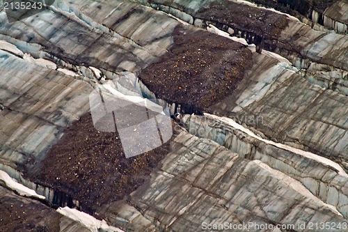 Image of the stone river on a glacier 3