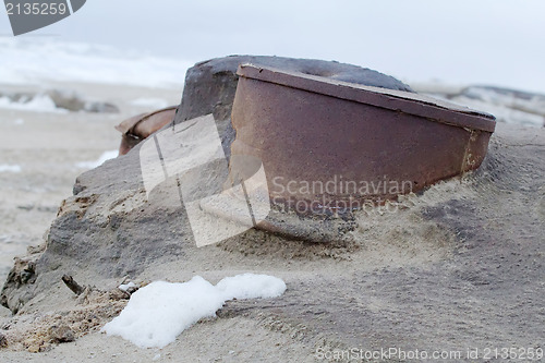 Image of  drums on Arctic coast